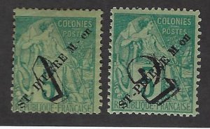 St. Pierre & Miquelon SC#46-47 Mint Fine SCV$28.00 .Fill empty Spots!