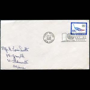 UN-NEW YORK 1963 - FDC-C10 13c Leaf