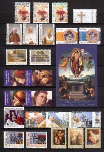 2005 Vatican City - Sc# 1292-1319 - Complete year set - MNH