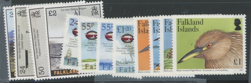 Falkland Islands #875/899 Unused Multiple