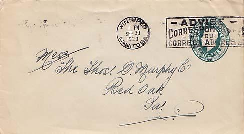 Canada, Canada Manitoba, Postal Stationery