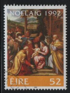 Ireland 1992 used Sc 884 52p Adoration of the Magi by Johann Rottenhammer - C...