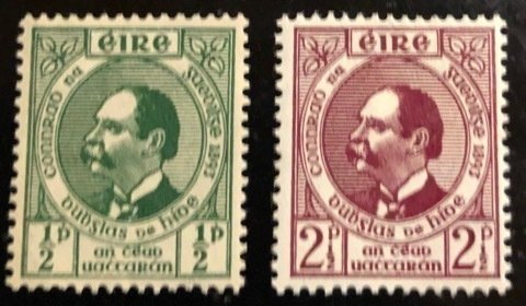 Ireland Scott# 124-125 Unused F/VF HR Cat. $3.25