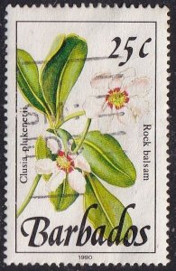Barbados 757 (used) 25c rock balsam (1992)