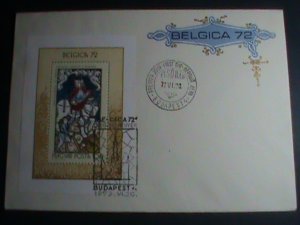 HUNGARY-FDC-1972-SC#2147-BELGICA'72 STAMP SHOW - MNH S/S COVER VERY FINE