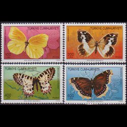TURKEY 1988 - Scott# 2421-4 Butterflies Set of 4 NH