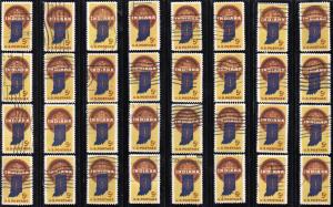 SC#1308 5¢ Indiana Statehood (1966) Used Lot of 32 Stamps