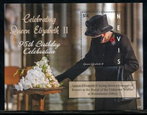 NEVIS 2021  QUEEN ELIZABETH' II 95th BIRTHDAY S/SHEET MINT NEVER HINGED