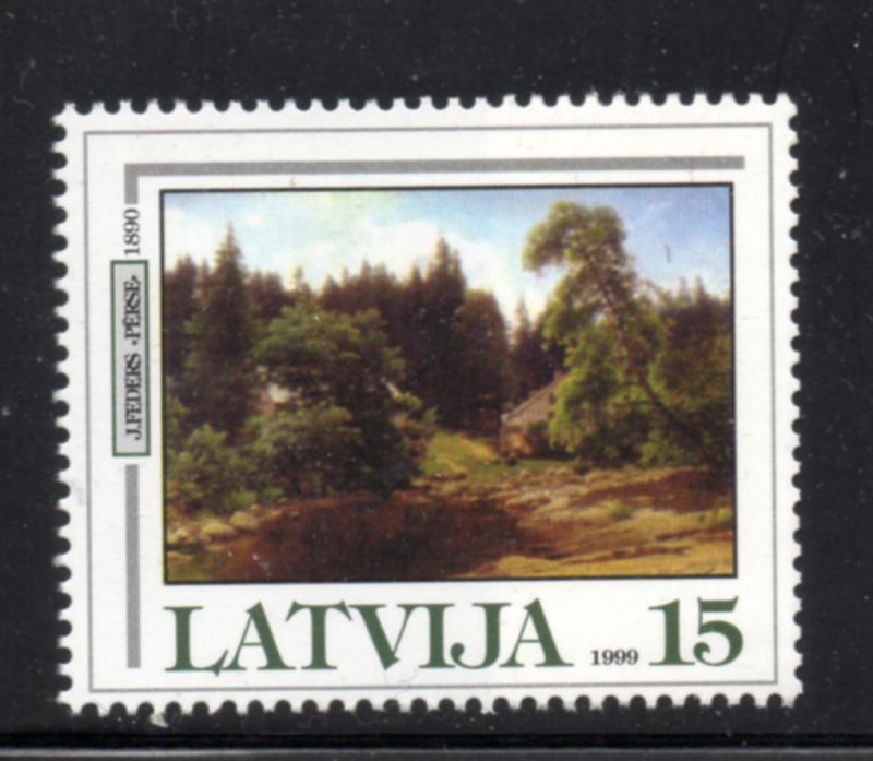 Latvia Sc 4961999 Painting by Feders stamp mint NH