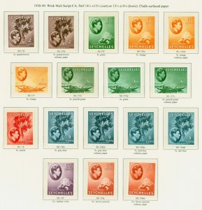 Seychelles 1938-49 Extended Set of 45 SG135-149a All Papers & Shades Fine LMM...