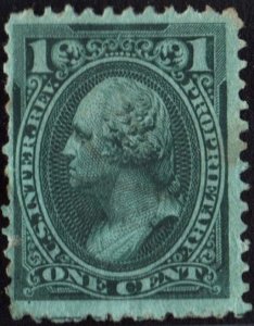 RB11b 1¢ Proprietary Stamp (1875) Used