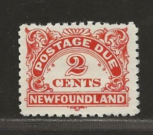 NEWFOUNDLAND  SC# J2  FVF/MOG