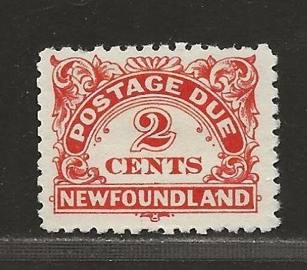 NEWFOUNDLAND  SC# J2  FVF/MOG