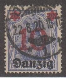 Danzig - Germany Scott #20 Stamp - Used Single