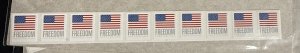 US 2024 Forever Freedom stamps #5875 strip of 27 10K mint