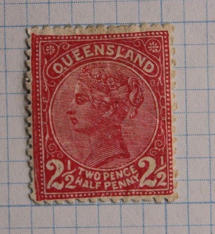 Queensland British QV Australian State sc#92 Mint MH OG cv$24.00