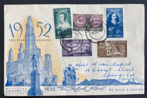 1952 South Africa First Day Souvenir Cover Van Riebeeck 300 years of Progress