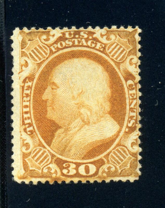 Scott #38 Franklin  Unused Stamp with APS Cert (Stock #38-1ap)