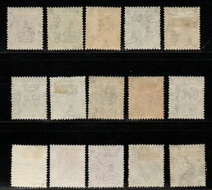 $Hong Kong Sc#154//166A used-Mint/LH, part set, Cv. $29.05