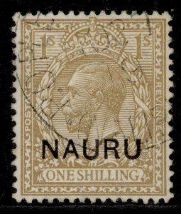 NAURU GV SG12, 1s bistre-brown, FINE USED. Cat £25.