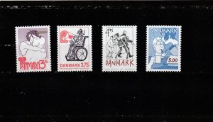 Denmark  Scott#  968-971  MNH  (1992 Cartoon Characters)