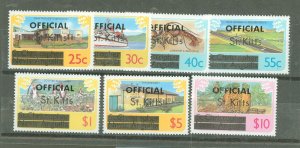 St. Kitts #O2a-O10a  Single (Complete Set)