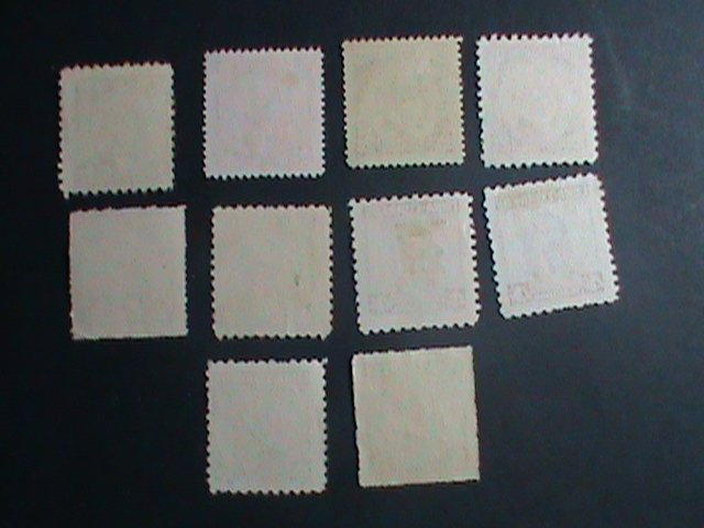 ​CUBA-1954-SC#519//528 10 OVER 70 YEARS OLD CUBA FAMOUS PERSONS USED STAMPS-