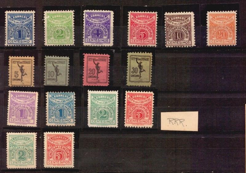 URUGUAY BOB STAMPS PARCEL POST cifers mlh & MNH