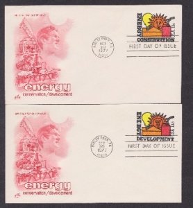 1723 - 1724 Energy Conservation / Development pair of Unaddressed ArtCraft FDCs