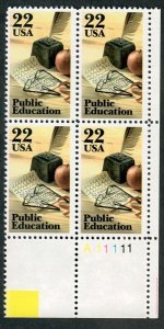 2159 Public Education MNH Plate Block - LR