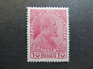 A4P26F49 Liechtenstein 1917-18 10h mh*