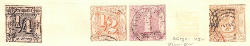 GERMANY THURN & TAXIS 15//20 USED MOUNTED $205 SCV