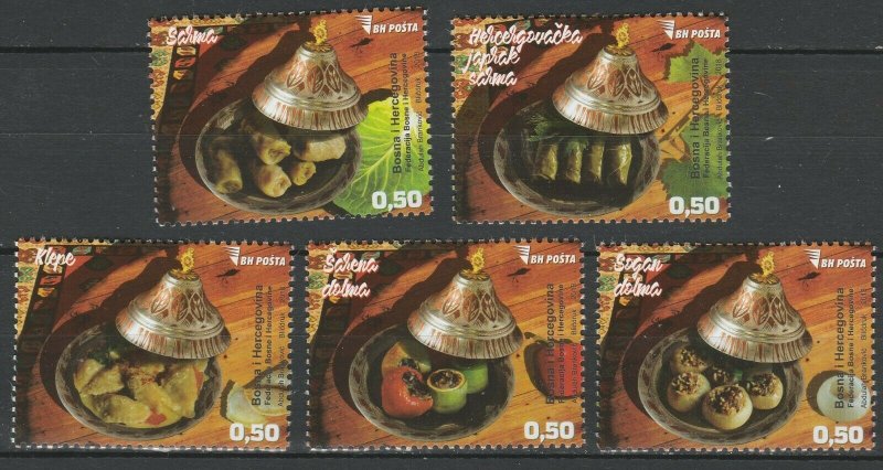 Bosnia and Herzegovina 2018 Traditional Food 5 MNH stamps 