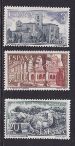 Spain   #2070-2072  MNH  1977  monasteries