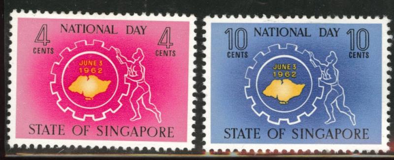 Singapore National Day Scott 60-1 MNH** 1962 set CV$3.50