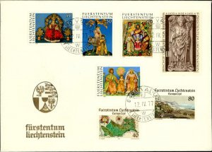 E0062 Liechtenstein 1976 First Day Cover FDC Christmas and Landscapes