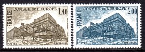 France 1980 Council Headquarters Complete Mint MNH Set SC 1O24-1O25 Yv 63-64