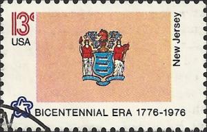 # 1635 USED STATE FLAG NEW JERSEY