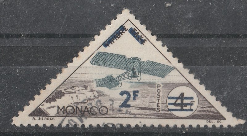 Monaco 1956 Surcharge on 1953 Postage Due stamps4F+2F (1/10) USED