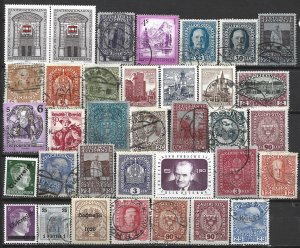 COLLECTION LOT 15201 AUSTRIA 35 AC STAMPS