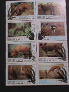 ​MANAMA-WILD LIFE CONSERVATION-ENDANGER ANIMALS- MNH BLOCK SET VERY FINE-NO.2