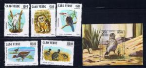 Cape Verde 436-41 NH Birds Set 