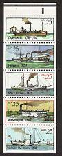 2409a 25c Steamboats, Bklt Pane of 5 1989