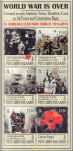 594431 MNH PITCAIRN Islas 2018 100 ANIVERSARIO DEL FIN DE LA PRIMERA GUERRA M...