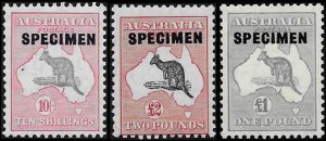 Australia #127-29 1935 Set Mint (NH) F/VF Cat $500