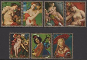 Paraguay 1972 MNH Sc 1436a-e, 1437-38 Paintings Vienna Museum