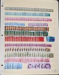 EDW1949SELL : SWITZERLAND Neatly arranged stock of Used on cards Scott Cat $4151