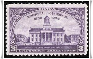 SC#838 3¢ Iowa Territory (1938) MNH