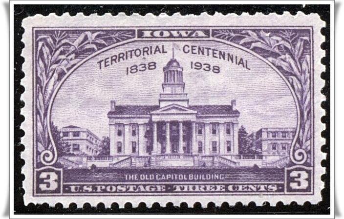 SC#838 3¢ Iowa Territory (1938) MNH