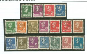 Norway #100-103/115-128 Used Single (Complete Set)